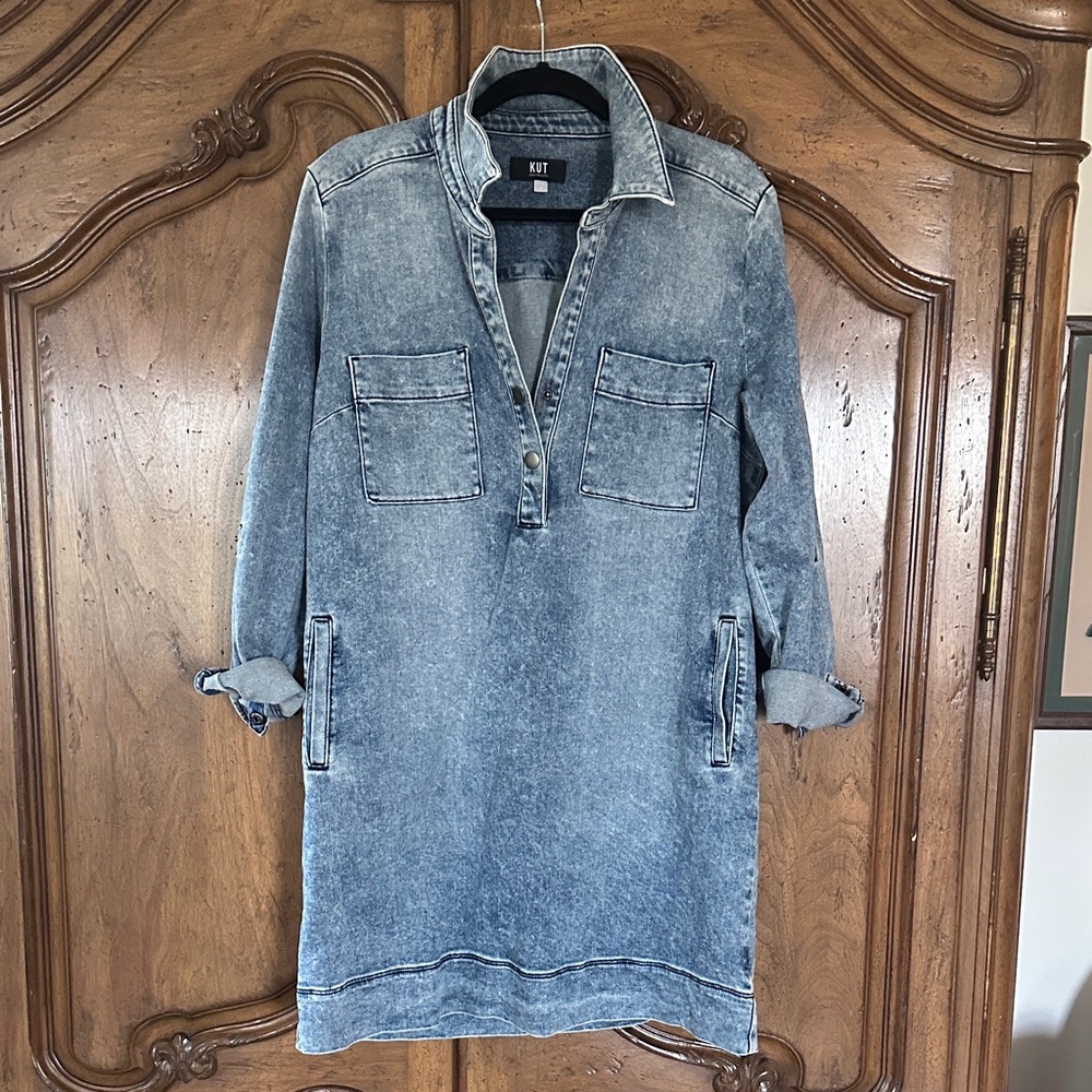KUT from the Cloth denim dress size small. Like new worn once!